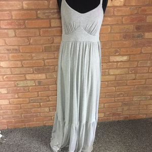 Torrid SZ 0x Plus Sz Gray Cotton Maxi Dress